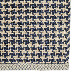 Jaipur Living Jaipur Living Houndz Polypropylene Trellis Rug Houndstooth Indoor Outdoor Patio Dark Blue 5'X8' RUG145933