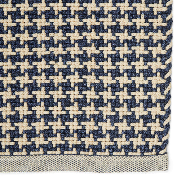 Jaipur Living Jaipur Living Houndz Polypropylene Trellis Rug Houndstooth Indoor Outdoor Patio Dark Blue 5'X8' RUG145933