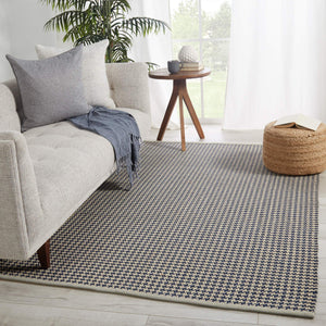 Jaipur Living Jaipur Living Houndz Polypropylene Trellis Rug Houndstooth Indoor Outdoor Patio Dark Blue 5'X8' RUG145933