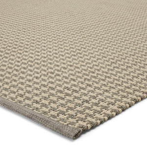 Jaipur Living Jaipur Living Houndz Polypropylene Trellis Rug Houndstooth Indoor Outdoor Patio Light Gray 2'X3' RUG147153