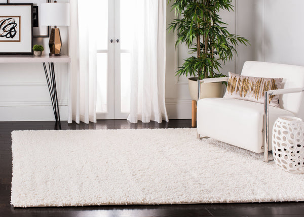 Safavieh Fontana Plush Ivory Shag Rug — Deep Pile Flokati Texture, Durable Power‑Loomed Comfort For Cozy Rooms 3'-0" x 3'-0" FNT800A-3SQ