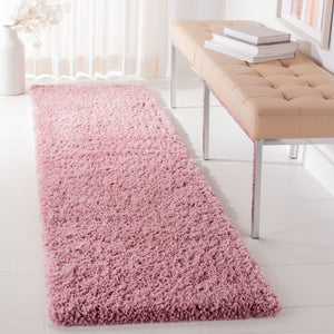 Safavieh Fontana Plush Pink Shag Rug 2'3" X4' Power-Loomed Turkey 2" Pile Polypropylene Jute Blend Cozy Accent FNT800U-24