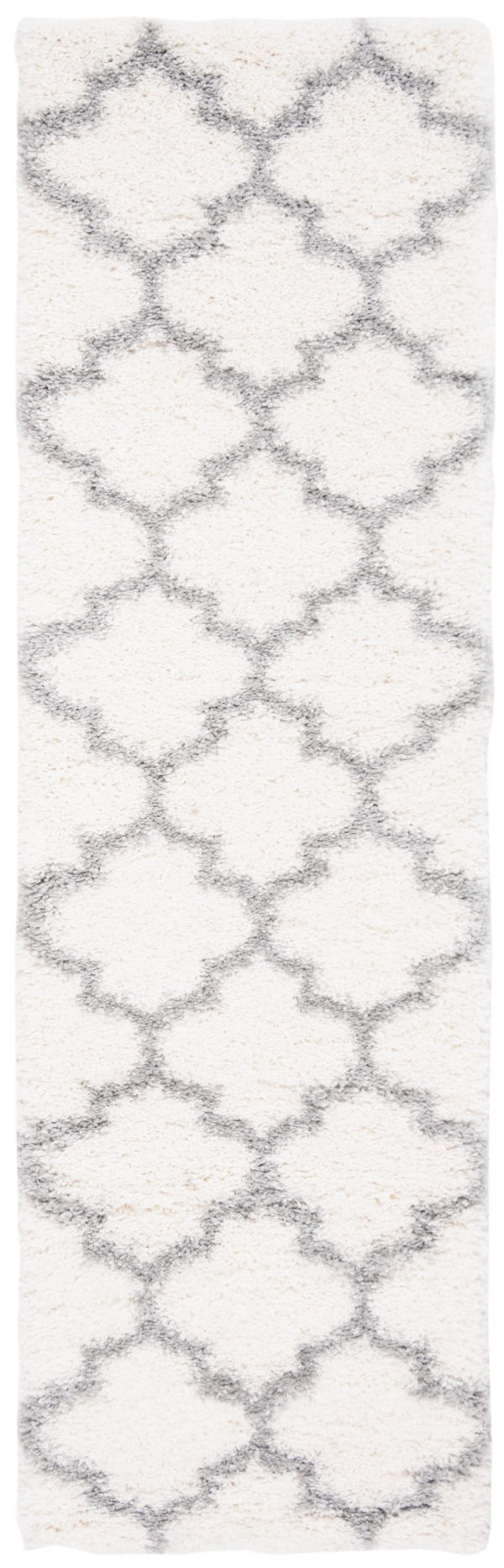 Safavieh Fontana Luxurious Shag Area Rug With Geometric Trellis Pattern For Modern And Traditional Decor Cream ,Grey Polypropylene Pile Fnt818a-6
