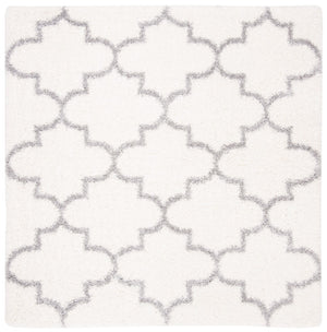 Safavieh Fontana Luxurious Shag Area Rug With Geometric Trellis Pattern For Modern And Traditional Decor Cream ,Grey Polypropylene Pile Fnt818a-6
