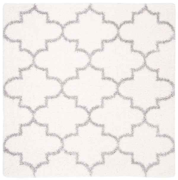 Safavieh Fontana Luxurious Shag Area Rug With Geometric Trellis Pattern For Modern And Traditional Decor Cream ,Grey Polypropylene Pile Fnt818a-6