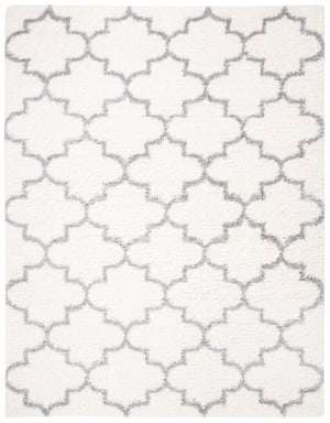 Safavieh Fontana Luxurious Shag Area Rug With Geometric Trellis Pattern For Modern And Traditional Decor Cream ,Grey Polypropylene Pile Fnt818a-6