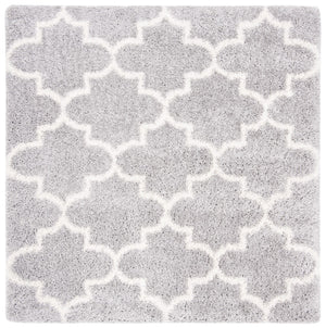 Safavieh Fontana Luxurious Shag Area Rug With Geometric Trellis Pattern For Modern And Traditional Decor Grey ,Cream Polypropylene Pile Fnt818g-210