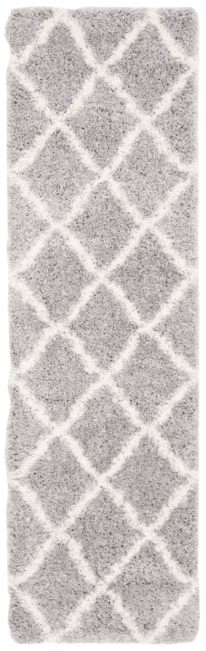 Safavieh Fontana Plush Round Shag Rug In Grey Cream — 2" Pile Soft Flokati Texture, Durable Power‑Loomed Quality 4'-0" x 4'-0" FNT821G-4R