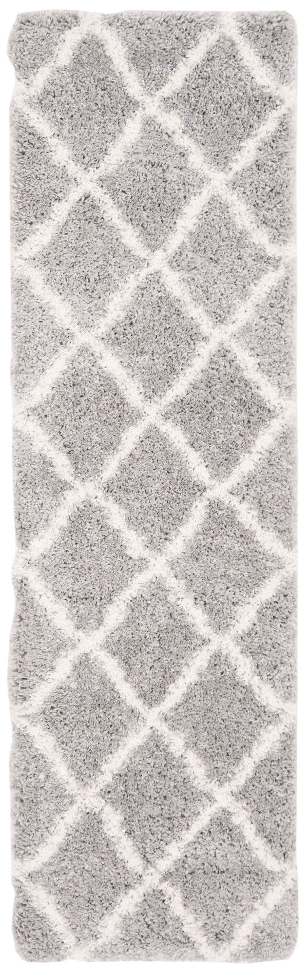 Safavieh Fontana Plush Round Shag Rug In Grey Cream — 2" Pile Soft Flokati Texture, Durable Power‑Loomed Quality 4'-0" x 4'-0" FNT821G-4R