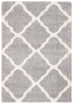 Safavieh Fontana Plush Round Shag Rug In Grey Cream — 2" Pile Soft Flokati Texture, Durable Power‑Loomed Quality 4'-0" x 4'-0" FNT821G-4R