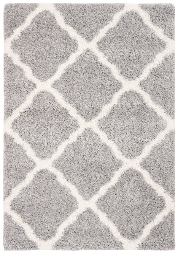 Safavieh Fontana Plush Round Shag Rug In Grey Cream — 2" Pile Soft Flokati Texture, Durable Power‑Loomed Quality 4'-0" x 4'-0" FNT821G-4R