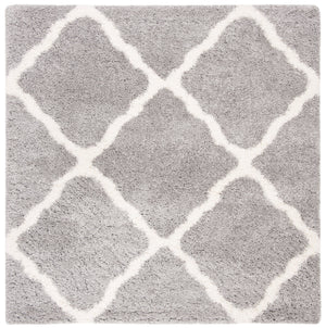 Safavieh Fontana Plush Round Shag Rug In Grey Cream — 2" Pile Soft Flokati Texture, Durable Power‑Loomed Quality 4'-0" x 4'-0" FNT821G-4R