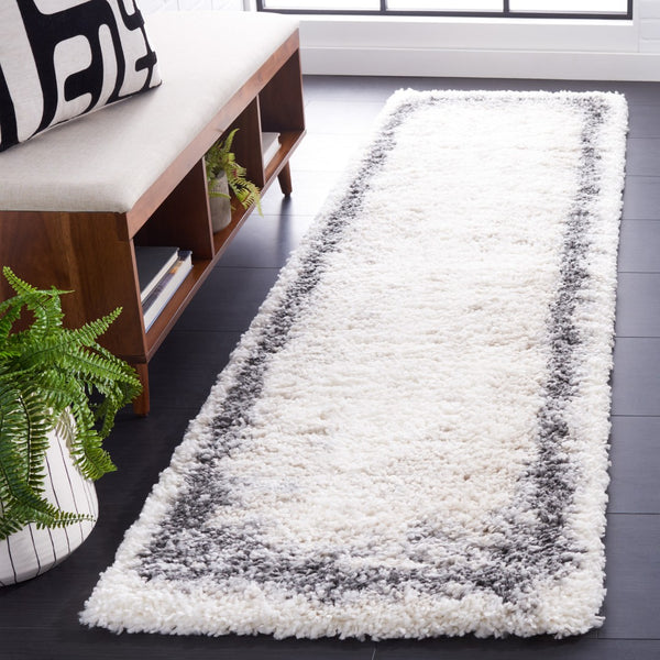 Safavieh Fontana Luxurious Plush Area Rug For Cozy Interiors - Soft Elegance In Neutral Tones, 2-inch Height Ivory ,Grey Polypropylene Pile Fnt829a-4r