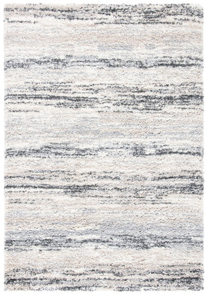 Safavieh Fontana Shag Rug - Luxurious Soft Comfort For Hallways, Elegant Design, Modern Turkish Craftsmanship Ivory ,Grey Polypropylene Pile Fnt842a-214