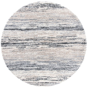 Safavieh Fontana Shag Rug - Luxurious Soft Comfort For Hallways, Elegant Design, Modern Turkish Craftsmanship Ivory ,Grey Polypropylene Pile Fnt842a-214