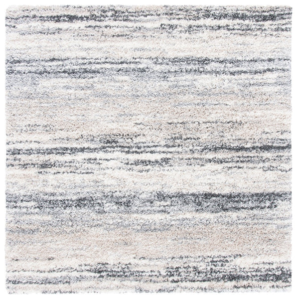 Safavieh Fontana Shag Rug - Luxurious Soft Comfort For Hallways, Elegant Design, Modern Turkish Craftsmanship Ivory ,Grey Polypropylene Pile Fnt842a-214