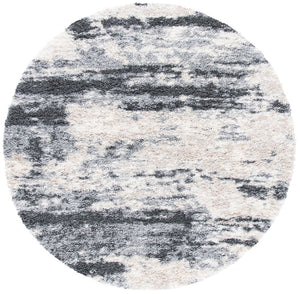 Safavieh Fontana Shag Runner Rug - Luxurious Turkish Textile With Abstract Stripes For Elegant Home Decor Grey ,Ivory Polypropylene Pile Fnt853g-214