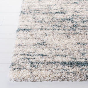 Safavieh Fontana Shag Area Rug - Elegant Modern Design, Soft Polypropylene Pile For Cozy Living Spaces Ivory ,Teal Polypropylene Pile Fnt873a-220