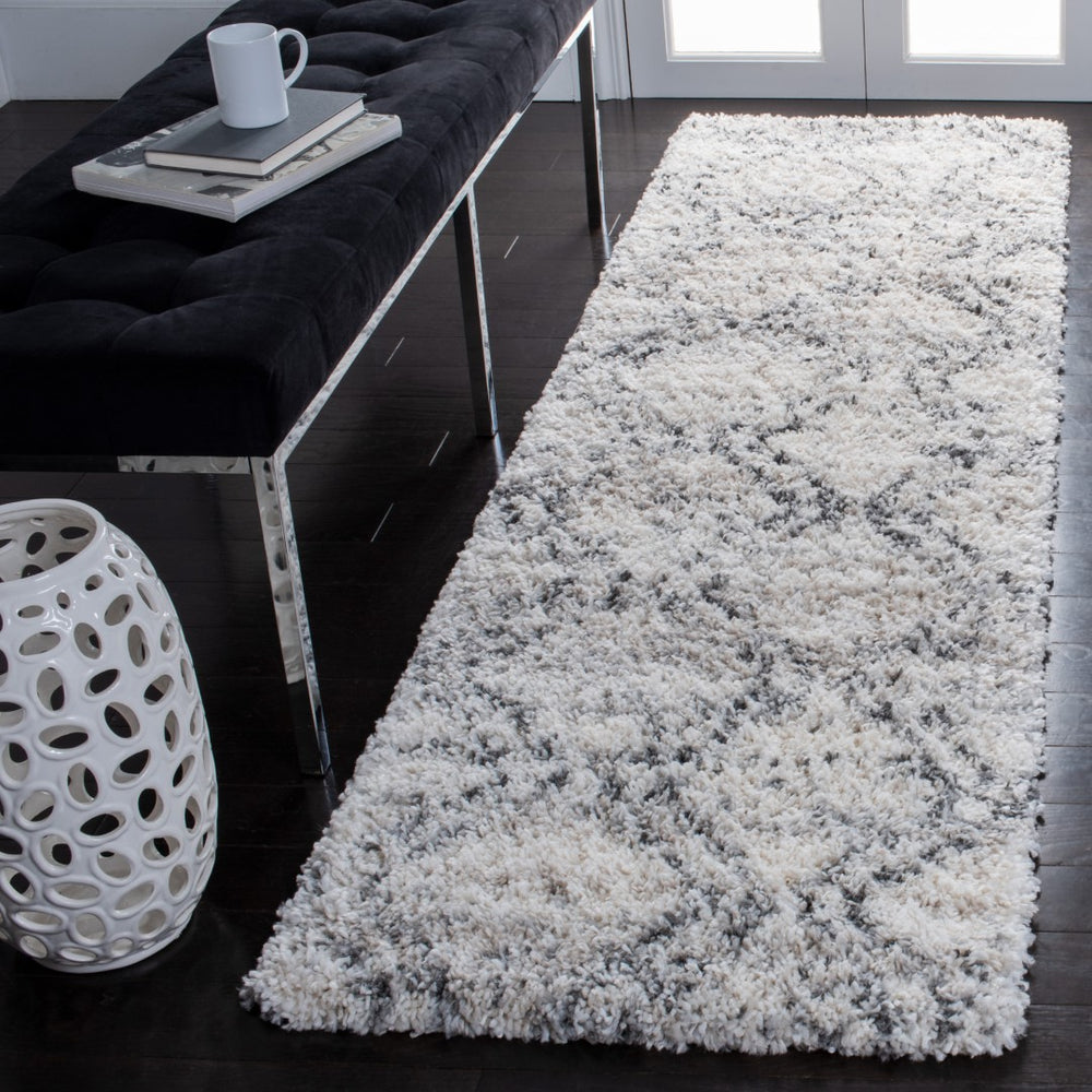 Safavieh Fontana Shag Flokati Area Rug - Elegant Softness And Cozy Comfort For Your Stylish Home Décor Ivory ,Grey Polypropylene Pile Fnt881a-210
