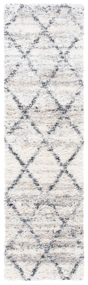 Safavieh Fontana Shag Area Rug - Cozy Moroccan Design In Soft Polypropylene For Elegant Home Décor Grey ,Ivory Polypropylene Pile Fnt886f-68