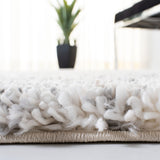 Safavieh Fontana Shag 886 FNT886 Power Loomed Shag & Flokati Rug Grey / Ivory FNT886F-2