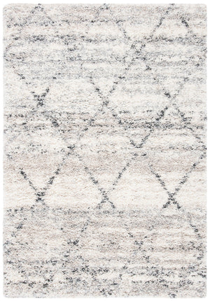 Safavieh Fontana Shag Area Rug - Cozy Moroccan Design In Soft Polypropylene For Elegant Home Décor Grey ,Ivory Polypropylene Pile Fnt886f-68