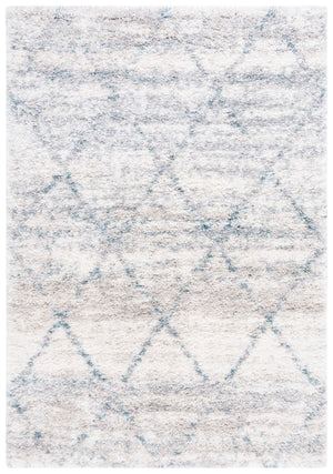 Safavieh Fontana Shag 886 Power Loomed Shag & Flokati Rug Turquoise / Ivory 5'-3" x 7'-6"