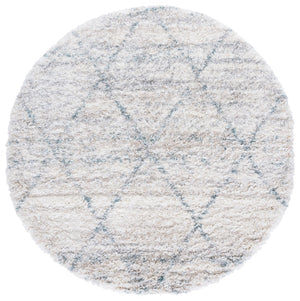 Safavieh Fontana Shag Area Rug - Cozy Moroccan Design In Soft Polypropylene For Elegant Home Décor Turquoise ,Ivory Polypropylene Pile Fnt886j-5sq