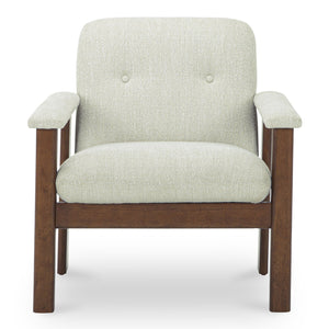 Moe's Home Parker Lounge Chair - Mid-century Modern Comfort With Eco-friendly Design And Elegant Button Tufting Beige Upholstery, Recycled 100% Polyester,Frame, Mdf,Plywood,Pine Fo-1000-34