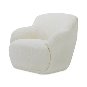Moe's Home Stevie Lounge Chair - High Back Comfort With Soft Upholstery For Ultimate Relaxation And Style White Upholstery, 50% Recycled Polyester,50% Polyester,Frame, Mdf,Plywood,Pine Fo-1001-05