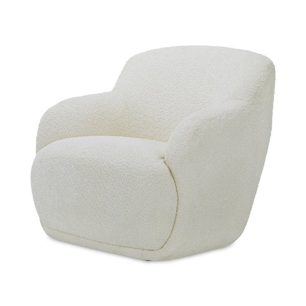 Moe's Home Stevie Lounge Chair - High Back Comfort With Soft Upholstery For Ultimate Relaxation And Style White Upholstery, 50% Recycled Polyester,50% Polyester,Frame, Mdf,Plywood,Pine Fo-1001-05
