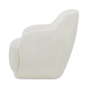 Moe's Home Stevie Lounge Chair - High Back Comfort With Soft Upholstery For Ultimate Relaxation And Style White Upholstery, 50% Recycled Polyester,50% Polyester,Frame, Mdf,Plywood,Pine Fo-1001-05