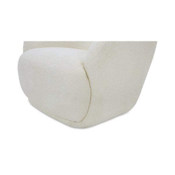 Moe's Home Stevie Lounge Chair - High Back Comfort With Soft Upholstery For Ultimate Relaxation And Style White Upholstery, 50% Recycled Polyester,50% Polyester,Frame, Mdf,Plywood,Pine Fo-1001-05