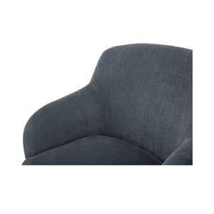 Moe's Home Stevie Lounge Chair - High Back Comfort With Soft Upholstery For Ultimate Relaxation And Style Blue Upholstery, 50% Recycled Polyester,50% Virgin Polyester,Frame, Mdf,Plywood,Pine Fo-1001-19