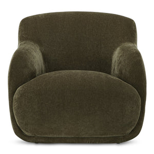 Moe's Home Stevie Lounge Chair - High Back Comfort With Soft Upholstery For Ultimate Relaxation And Style Green Upholstery, 50% Recycled Polyester,50% Virgin Polyester,Frame, Mdf,Plywood,Pine Fo-1001-27