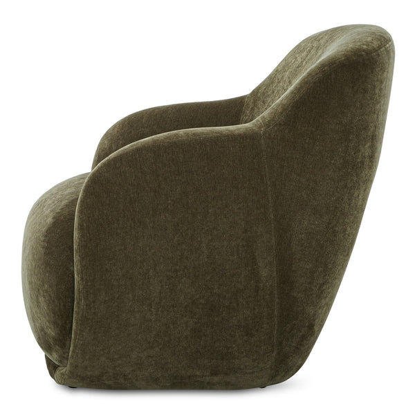 Moe's Home Stevie Lounge Chair - High Back Comfort With Soft Upholstery For Ultimate Relaxation And Style Green Upholstery, 50% Recycled Polyester,50% Virgin Polyester,Frame, Mdf,Plywood,Pine Fo-1001-27