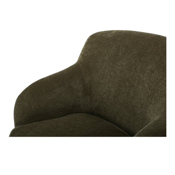 Moe's Home Stevie Lounge Chair - High Back Comfort With Soft Upholstery For Ultimate Relaxation And Style Green Upholstery, 50% Recycled Polyester,50% Virgin Polyester,Frame, Mdf,Plywood,Pine Fo-1001-27
