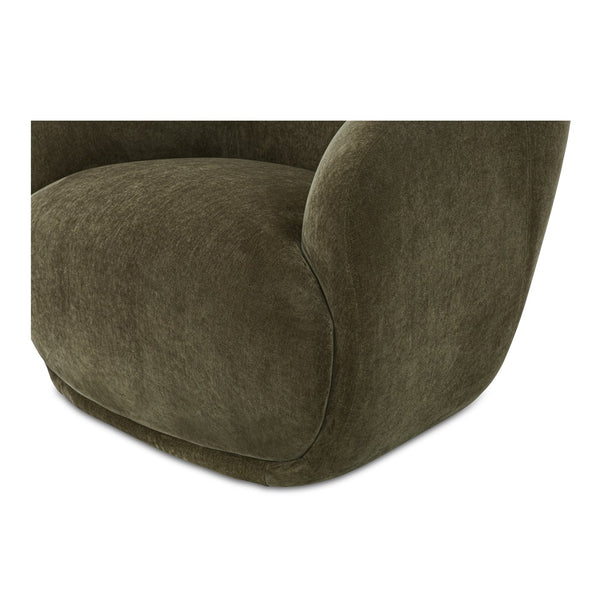 Moe's Home Stevie Lounge Chair - High Back Comfort With Soft Upholstery For Ultimate Relaxation And Style Green Upholstery, 50% Recycled Polyester,50% Virgin Polyester,Frame, Mdf,Plywood,Pine Fo-1001-27