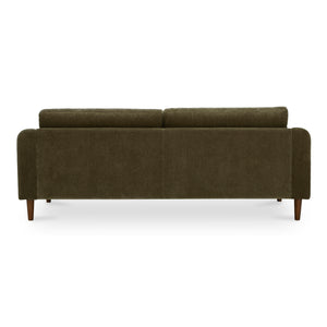 Moe's Home Quinn Sofa - Timeless Comfort With Sustainable Design In Versatile Styles For Any Living Space Green Upholstery, Recycled 100% Polyester,Frame, Mdf,Plywood,Pine Fo-1004-27