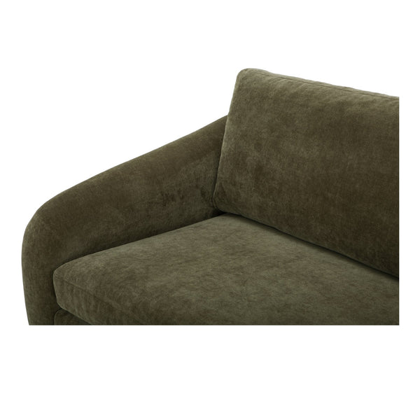 Moe's Home Quinn Sofa - Timeless Comfort With Sustainable Design In Versatile Styles For Any Living Space Green Upholstery, Recycled 100% Polyester,Frame, Mdf,Plywood,Pine Fo-1004-27