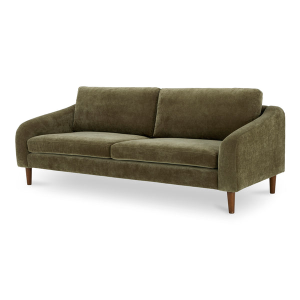 Moe's Home Quinn Sofa - Timeless Comfort With Sustainable Design In Versatile Styles For Any Living Space Green Upholstery, Recycled 100% Polyester,Frame, Mdf,Plywood,Pine Fo-1004-27