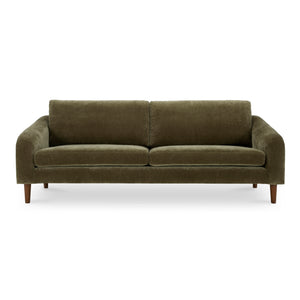 Moe's Home Quinn Sofa - Timeless Comfort With Sustainable Design In Versatile Styles For Any Living Space Green Upholstery, Recycled 100% Polyester,Frame, Mdf,Plywood,Pine Fo-1004-27