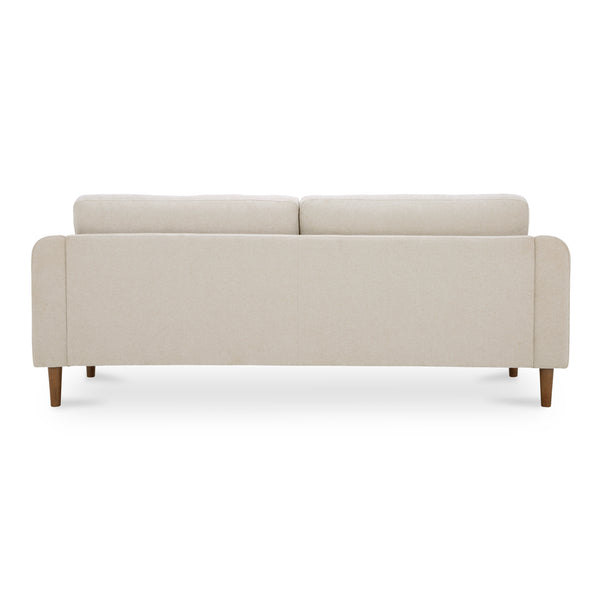 Moe's Home Quinn Sofa - Timeless Comfort With Sustainable Design In Versatile Styles For Any Living Space Beige Upholstery, Recycled 100% Polyester,Frame, Mdf,Plywood,Pine Fo-1004-34