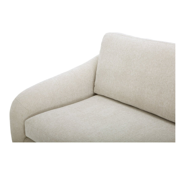 Moe's Home Quinn Sofa - Timeless Comfort With Sustainable Design In Versatile Styles For Any Living Space Beige Upholstery, Recycled 100% Polyester,Frame, Mdf,Plywood,Pine Fo-1004-34