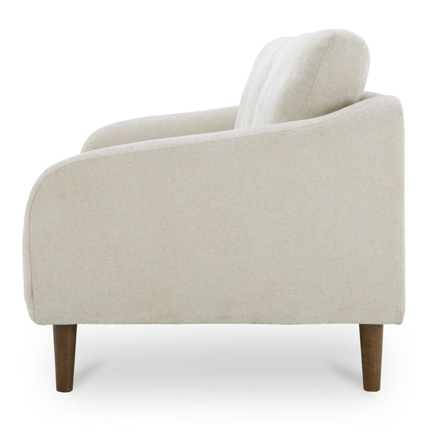 Moe's Home Quinn Sofa - Timeless Comfort With Sustainable Design In Versatile Styles For Any Living Space Beige Upholstery, Recycled 100% Polyester,Frame, Mdf,Plywood,Pine Fo-1004-34