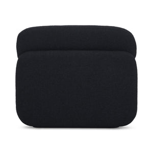 Moe's Home Scout Lounge Chair – Retro 70s Inspired Design With Textured Bouclé Upholstery For Modern Comfort Black Upholstery, 95% Polyester,5% Arcrylic,Frame, Mdf,Plywood,Pine Fo-1007-02