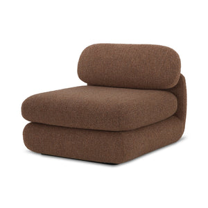 Moe's Home Scout Lounge Chair – Retro 70s Inspired Design With Textured Bouclé Upholstery For Modern Comfort Brown Upholstery, Polyester 86% Acrylic 7% Wool 7%.,Frame, Mdf,Plywood,Pine Fo-1007-03
