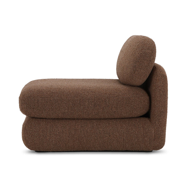 Moe's Home Scout Lounge Chair – Retro 70s Inspired Design With Textured Bouclé Upholstery For Modern Comfort Brown Upholstery, Polyester 86% Acrylic 7% Wool 7%.,Frame, Mdf,Plywood,Pine Fo-1007-03