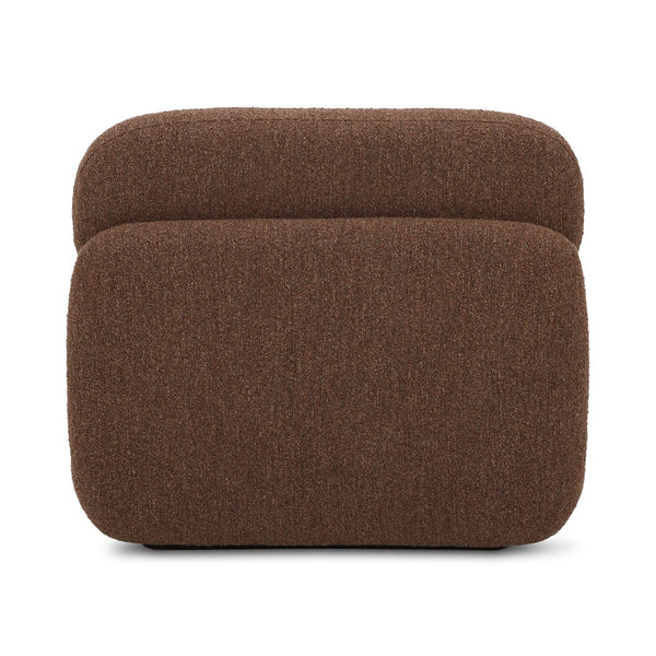 Moe's Home Scout Lounge Chair – Retro 70s Inspired Design With Textured Bouclé Upholstery For Modern Comfort Brown Upholstery, Polyester 86% Acrylic 7% Wool 7%.,Frame, Mdf,Plywood,Pine Fo-1007-03