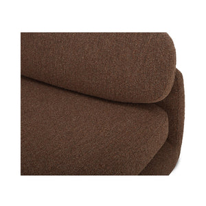 Moe's Home Scout Lounge Chair – Retro 70s Inspired Design With Textured Bouclé Upholstery For Modern Comfort Brown Upholstery, Polyester 86% Acrylic 7% Wool 7%.,Frame, Mdf,Plywood,Pine Fo-1007-03
